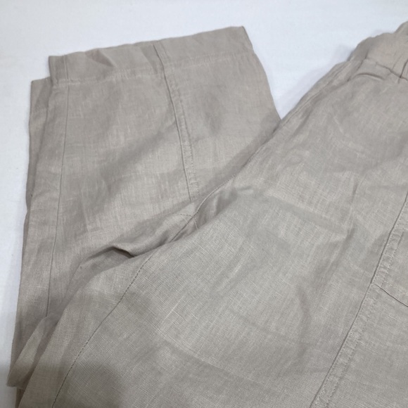Ellen Tracy Linen Capris beige size Large - Picture 4 of 11